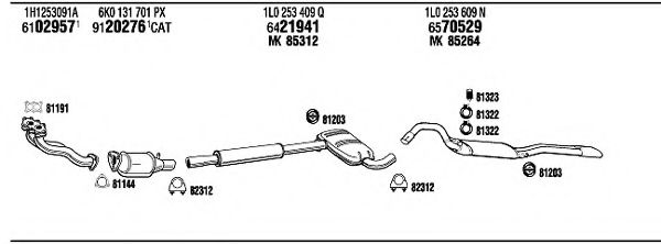 SE50032 WALKER Exhaust System Exhaust System