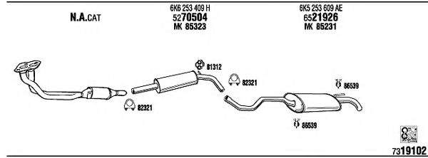 SE60028 WALKER Exhaust System Exhaust System