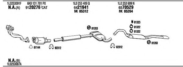 SE60037 WALKER Exhaust System Exhaust System
