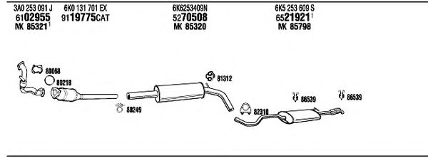 SE60043 WALKER Exhaust System Exhaust System
