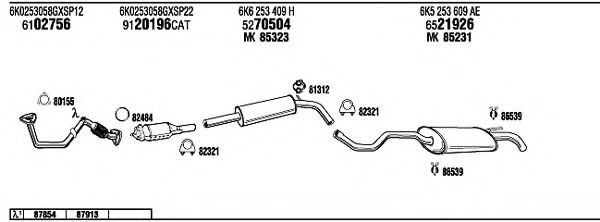 SE60104 WALKER Exhaust System Exhaust System