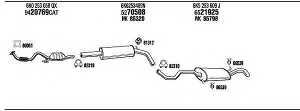 SE60119 WALKER Exhaust System Exhaust System