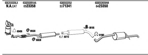 SEH17116BB WALKER Exhaust System