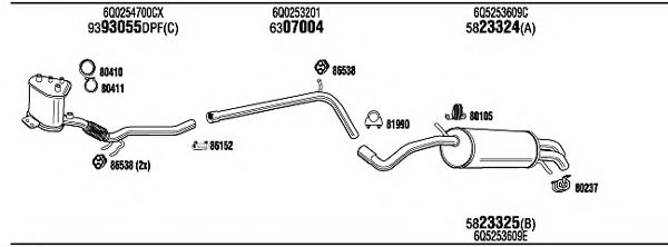 SEH19222BB WALKER Exhaust System Exhaust System