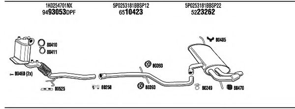 SEH19972A WALKER Exhaust System