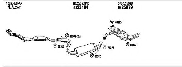 SEH22501B WALKER Exhaust System Exhaust System