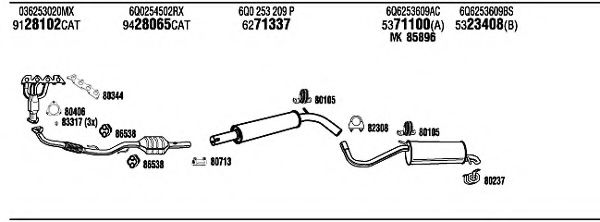 SEH23128 WALKER Exhaust System Exhaust System