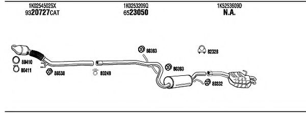 SK61043A WALKER Exhaust System Exhaust System