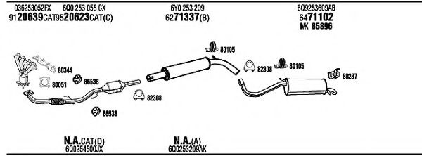 SKH15582BB WALKER Exhaust System