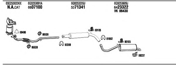 SKH17395BA WALKER Exhaust System Exhaust System