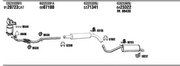 SKH17396 WALKER Exhaust System