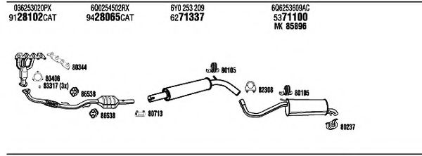 SKH19901 WALKER Exhaust System