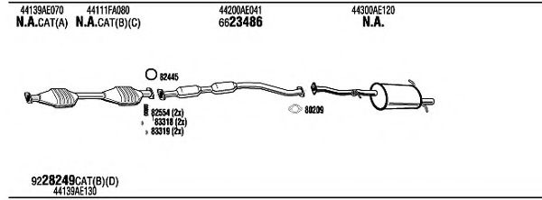 SUH16494 WALKER Exhaust System Exhaust System
