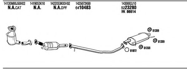 SZH28149BB WALKER Exhaust System Exhaust System