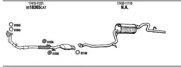 TO30605 WALKER Exhaust System