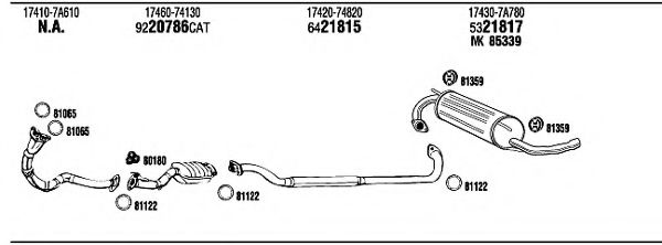 TO50652 WALKER Exhaust System