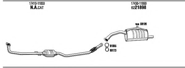 TO50750 WALKER Exhaust System