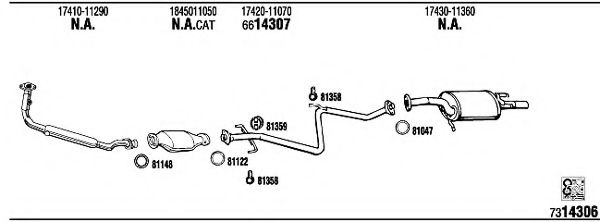 TO50852 WALKER Exhaust System