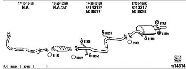 TO50874 WALKER Exhaust System