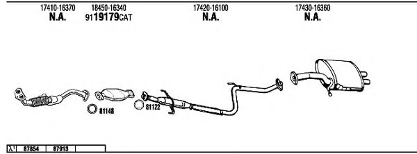 TO50877 WALKER Exhaust System