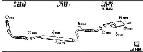 TO50890 WALKER Exhaust System