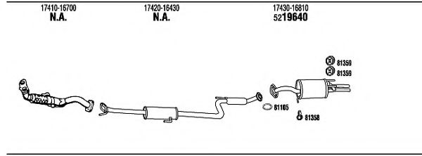 TO51123 WALKER Exhaust System