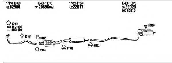 TO51148 WALKER Exhaust System Exhaust System