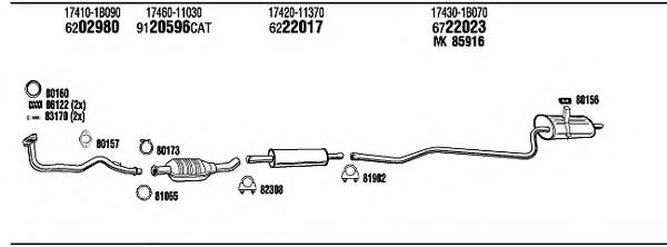 TO51149 WALKER Exhaust System