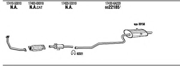 TO51163 WALKER Exhaust System Exhaust System