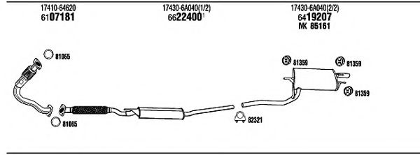 TO55921 WALKER Exhaust System