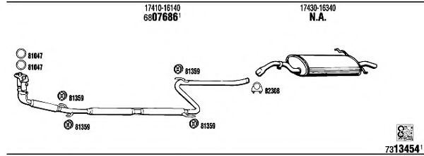 TO55954 WALKER Exhaust System Exhaust System