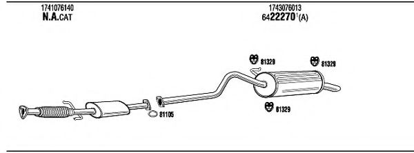 TO72505 WALKER Exhaust System