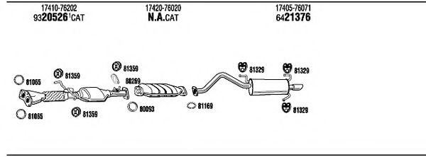 TO72506 WALKER Exhaust System