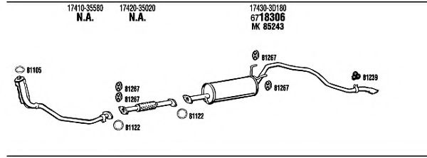 TO75001 WALKER Exhaust System