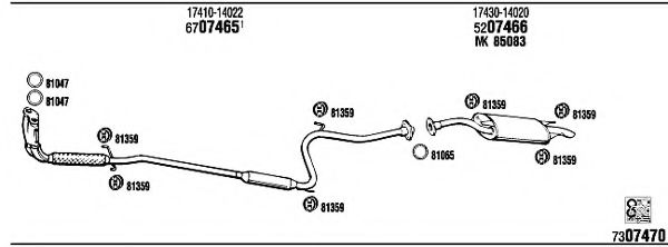 TO85804 WALKER Exhaust System Exhaust System