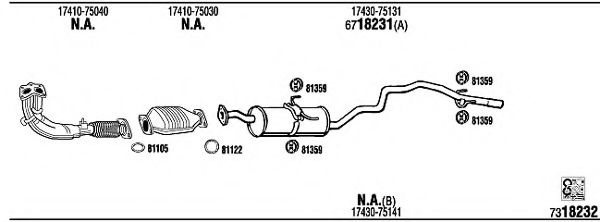 TO87017 WALKER Exhaust System