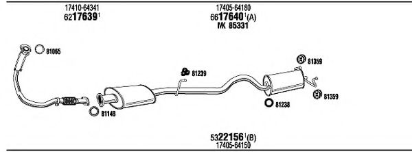 TO87712 WALKER Exhaust System
