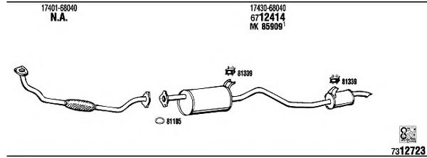 TO87943 WALKER Exhaust System