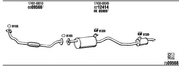 TO87947 WALKER Exhaust System