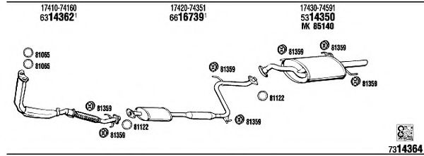 TO87951 WALKER Exhaust System Exhaust System