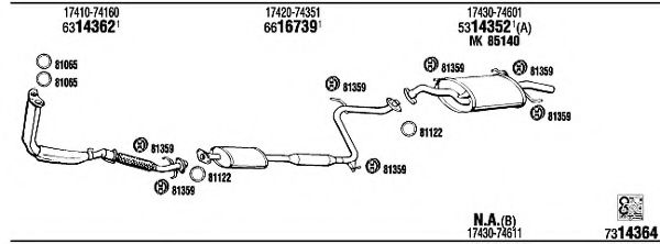 TO87952 WALKER Exhaust System