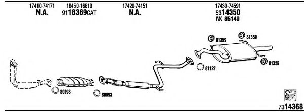 TO87956 WALKER Exhaust System