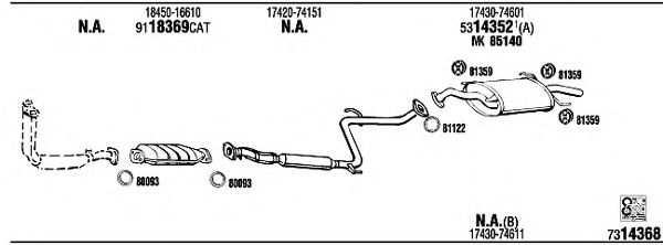 TO87960 WALKER Exhaust System