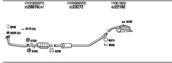 TOH05400 WALKER Exhaust System