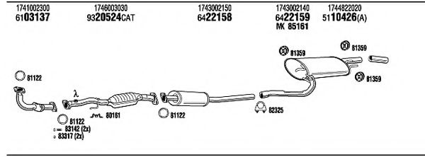 TOH05693 WALKER Exhaust System