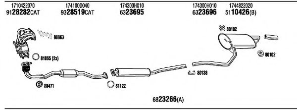 TOH15518 WALKER Exhaust System