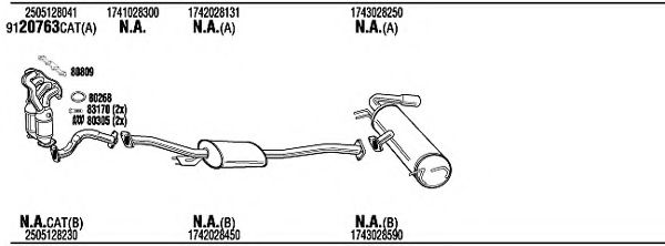 TOH16026 WALKER Exhaust System Exhaust System