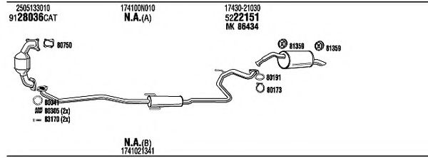 TOH16364 WALKER Exhaust System