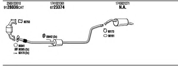 TOH16365 WALKER Exhaust System