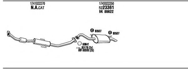 TOH16514 WALKER Exhaust System